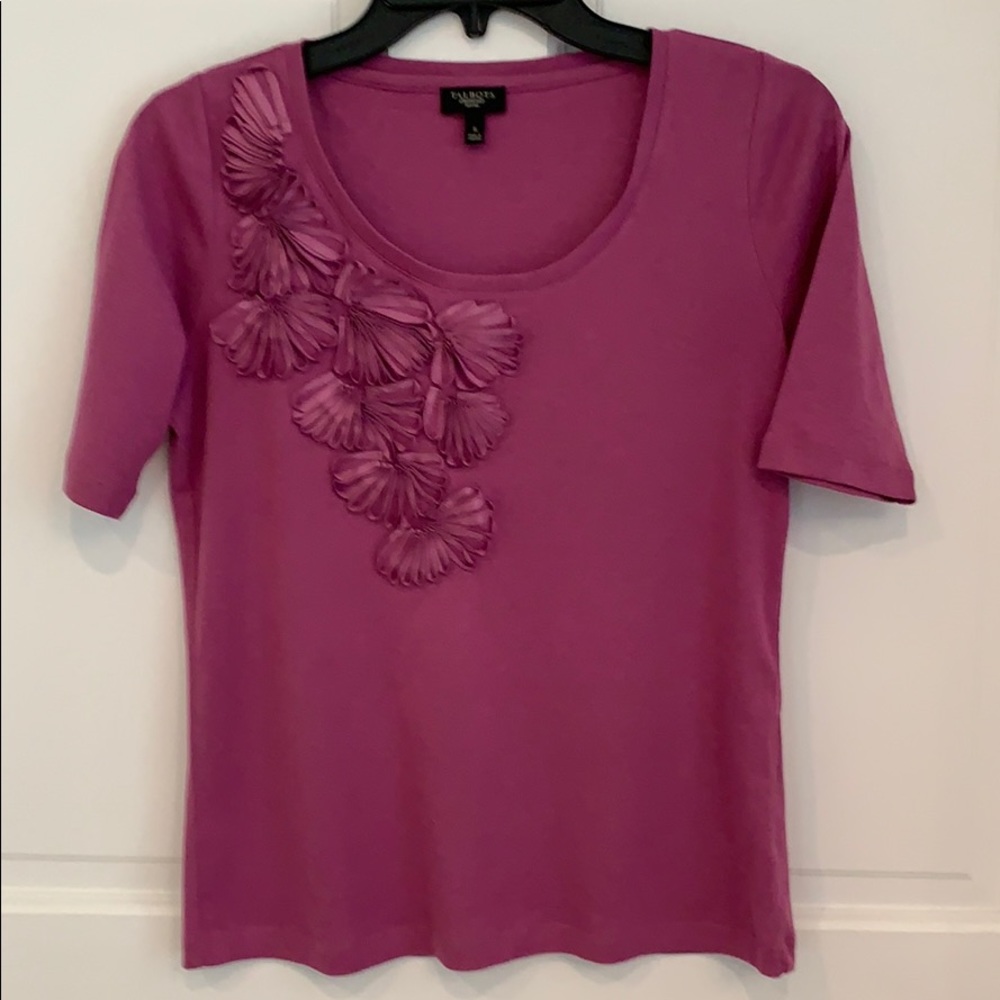 RIBBON TRIMMED TEE